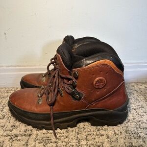 Timberland Brown ACT Genuine Leather Waterproof Lace Up Hiking Boots Size 7